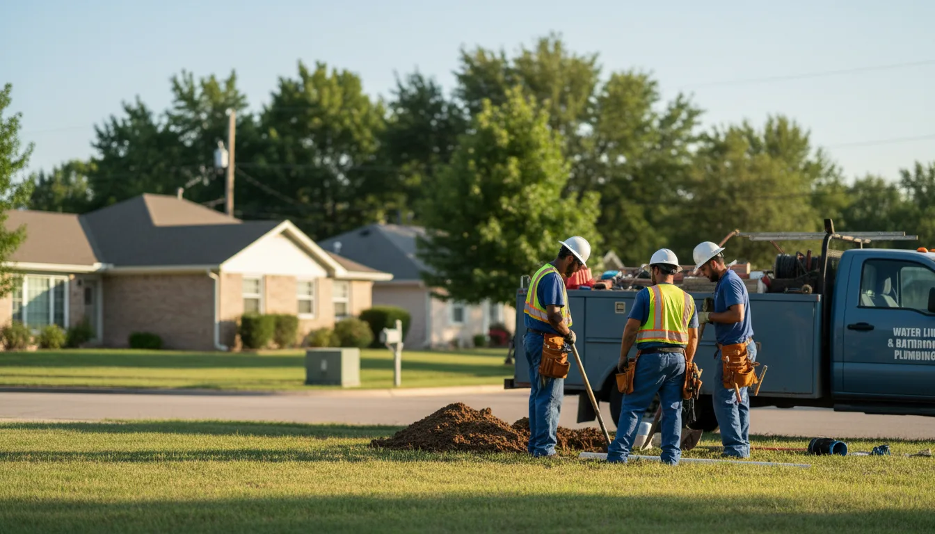 Residential water line and bathroom plumbing service in Aspermont, TX